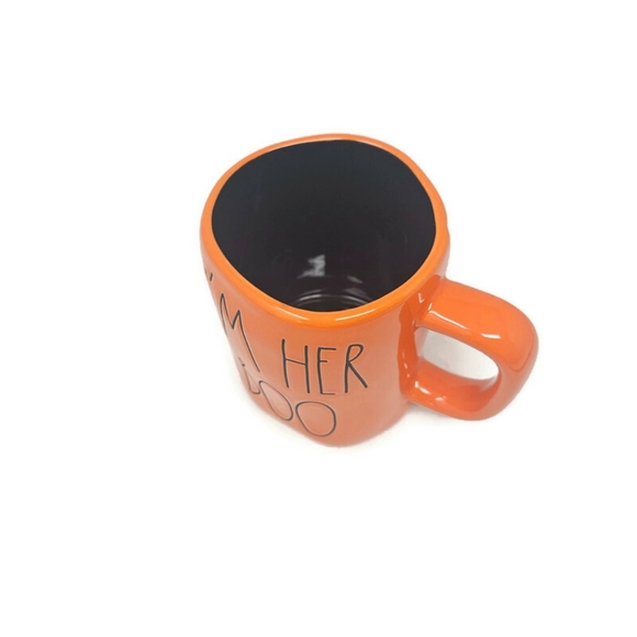 Rae Dunn Artisan Collection By Magenta Halloween Orange and Black Mug NWOT - Picture 3 of 6